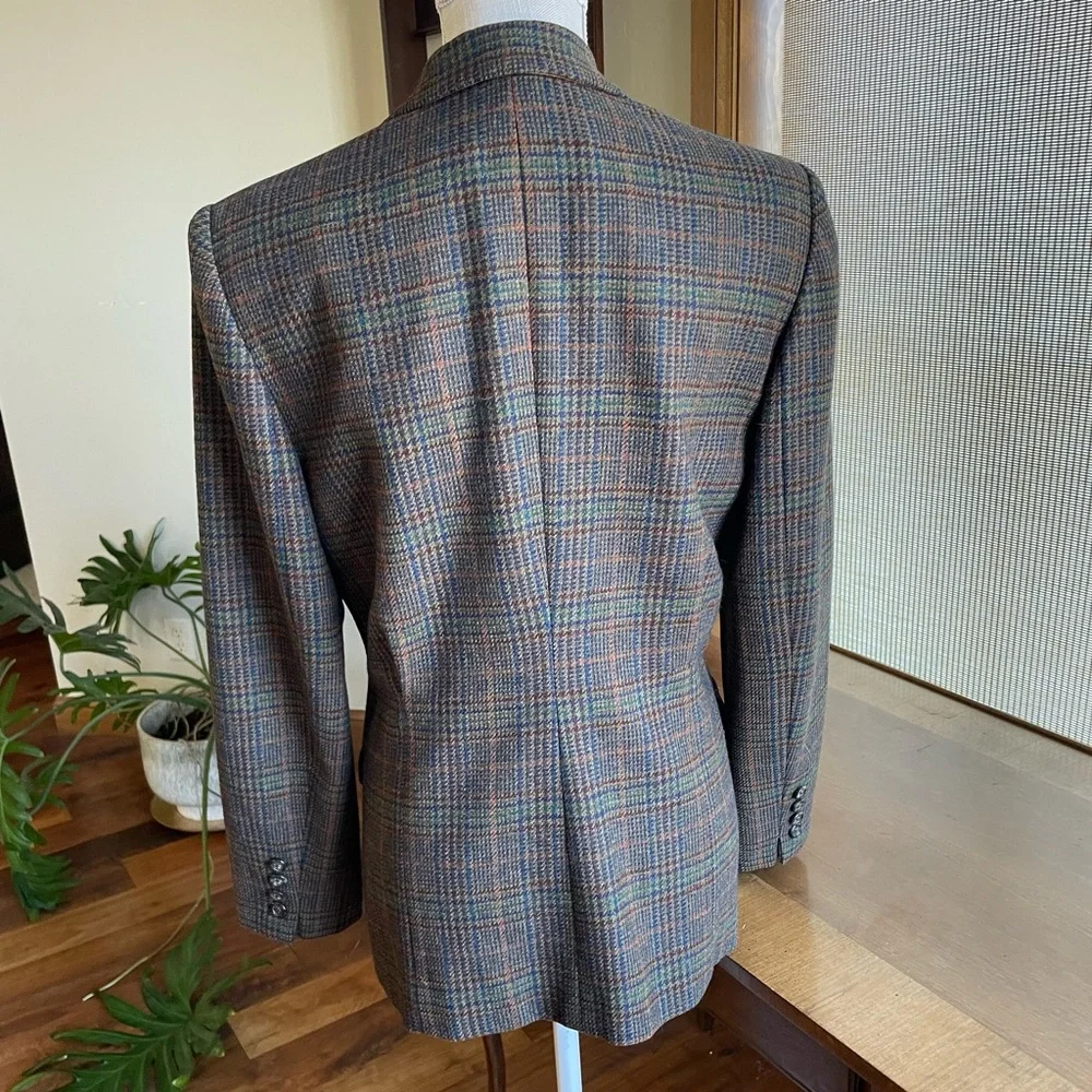 Lauren Ralph Lauren Checkered Blazer - Brown and Blue - Picture 3 of 16